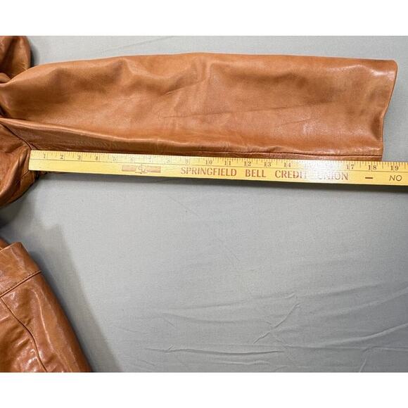 Vintage Berman's Leather Experts Men's Blazer Jacket Brown Size 44 Classic Style - Picture 5 of 11